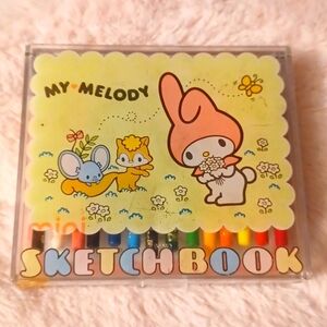 2Rare Sanrio 1976 My Melody Sanrio Sketchbook Notepad and colors